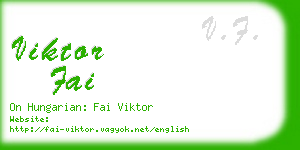 viktor fai business card